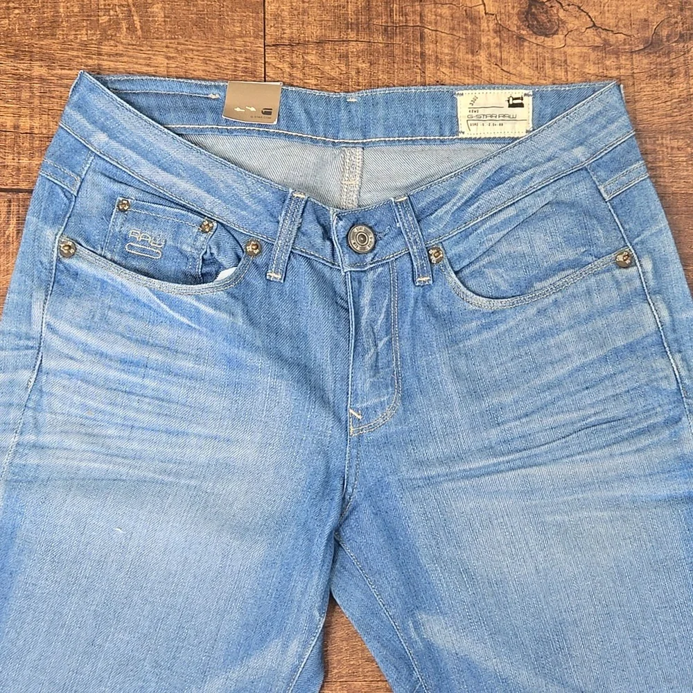 G-Star Raw Blue Bell Cut Flared Jeans Maver Comfort Denim Y2K Retro Boho Fit - Picture 3 of 5